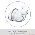 Blue Eagle Aluminum Face Shield Adapter for Cap-style Hard Hat | Visor Bracket | Silver Color | with 1 Free High Impact Replacement Visor