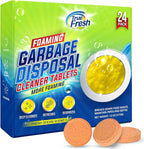 True Fresh Garbage Disposal Cleaner – 24-Pack Foaming Sink and Drain Deodorizer Tablets, Powerful Cleaning Solution for Odor Removal and Maintenance – Works with All Disposals