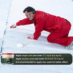 1 Gallon White Waterproof Elastomeric Roof Coating Sealant, Flexible Solar Reflective Liquid Waterproofing Adhesive for Flat, Metal, Slope Roofs Repair 4KG