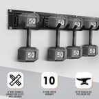 Tool Rack Kits, Garage Wall Organization Hanger with 1 Mop Hook and two 8-inch Multi-Purpose Hooks, Garden Yard Shovels Rakes for String Hedge Trimmer Brooms Hoses Folding Chairs ladders, and More