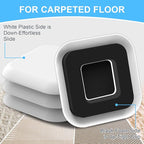 Upgrade Furniture Sliders, Furniture Sliders for Carpets, 4 PCS 4.3" Moving Pads with Anti-Slip Groove, Furniture Moving Sliders for Easy Move Bed Couch Tables Cabinet Heavy Duty, Protect Carpets