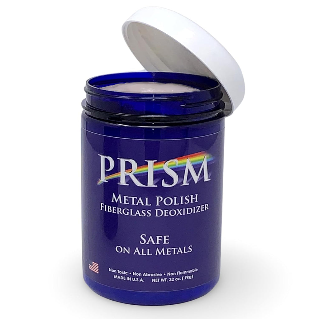 Prism Polish Metal Polish 32 Oz - Achieve a Brilliant Shine on Aluminum, Chrome, Stainless Steel, Brass, Silver, Nickel, Gold, Silver and More. Safe for Boat, Car, Motorcycle, Home and Business.