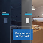 LIDER Minimalist Design Matte Finish Lighted Decorator Switch, Frameless Paddle Light Switch with Locator Light, Grounding Screw, 3-Way or Single Pole, 15A 120V, UL Listed, LS15-3W-W, White