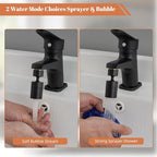 Hibbent Dual-function Faucet Aerator, Big Angle Rotate Kitchen Sink Aerator Sprayer Head 360° Swivel Sink Sprayer Attachment-Oil-Rubbed Bronze