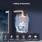 CAMPLUX Climatech 5 150,000 BTU Tankless Water Heater Propane Indoor 5.28 GPM, On Demand Instant Hot Water Heater Propane, 2.76" Flue Pipe Dia, Indoor Installation, CA528