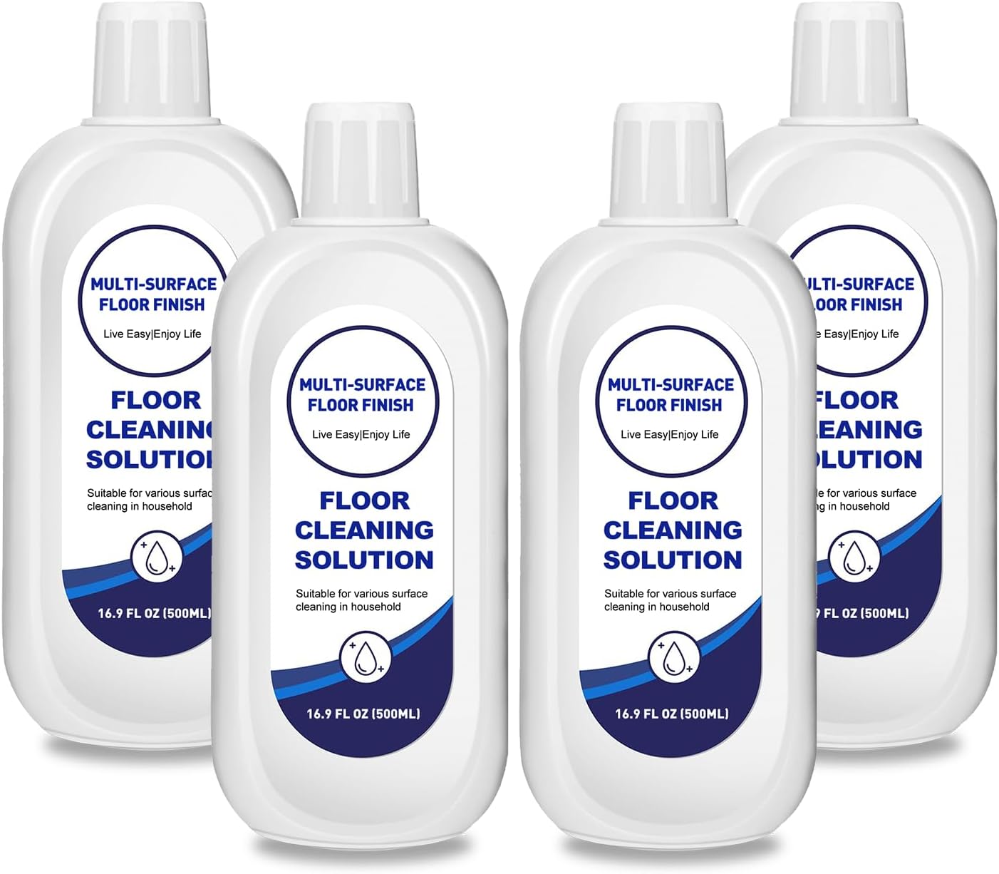 2L Floor Cleaner Compatible with Tineco Cleaning Solution,Multiple Hard Floors for All Robot Vacuums with Mopping and Wireless Wet Dry Dual-Use Vacuum Cleaners（4 Bottle ）