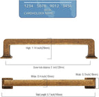 6 Pack Antique Brass Cabinet Pulls 5 Inch Kitchen Cabinet Handles Vintage Drawer Pulls Kitchen Handles for Cabinets Retro Dresser Pulls Drawer Handle