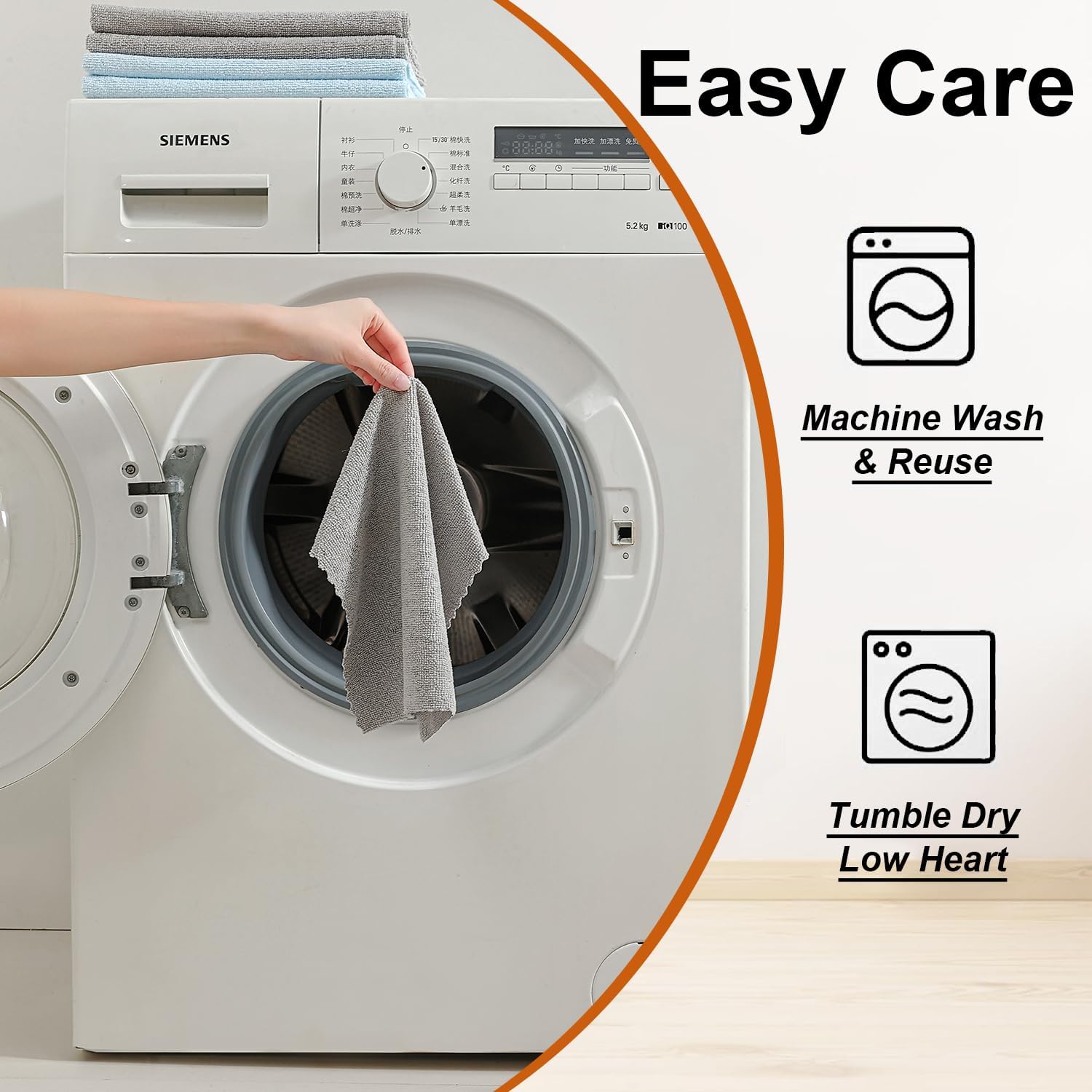 80 Pack Microfiber Cleaning Cloth Roll,Lint Free Rags & Tear Away Reusable Towels Washable Scratch,Ultra Absorbent Dish Rags(12" x 12") for Car Kitchen Home Garage-Light Gray