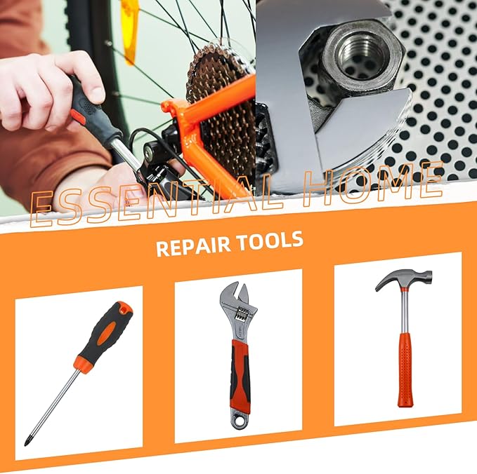Home Repair Tool Set Hand Tool Kit,Professional Outdoor Tool Accessories Set,Small Household Repairs Tool Set With Plier,Screwdriver Set,Hammers,Spanners,Precision Knife, With Portable Storage Case
