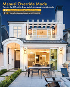 VIANIS 2 Pack Motion Sensor Outdoor Lights Lantern, Dusk to Dawn Exterior Lights for House, Gold Anti-Rust Porch Lights Sconce, Garage Lights Wall Mount for Patio, Doorway, UL Listed