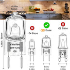 G8 Halogen Bulb 20W Warm White- 10 Pack Long Lasting G8 Bulb 120V 20W, Halogen Bulbs 2 Pin G8 Dimmable for Under Cabinet Puck Lighting Replacements, G 8 Light Bulb with G 8 Base