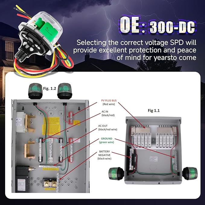 300-DC Surge Protection Device is Designed for Indoor and Outdoor Applications and Suitable Can Protect Wires,Transformers