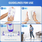 Cleaning Pads Compatible with Swiffer Power MOP Refills | 50 Pack 20% Thicker Pads | Pet Hair & Grease Deep Cleaner