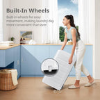 COMFEE' Portable Washing Machine, 0.9 cu.ft Compact Washer With LED Display, 5 Wash Cycles, 2 Built-in Rollers, Space Saving Full-Automatic Washer