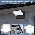 Modern Sleek LED Flood Light 120W, 360° Rotatable Outdoor Security Areas Lighting, 14200LM 5000K Waterproof Wall Pack for Yard,Building,Driveway,Car Lot (4Pack)