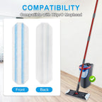 Mop Replacement Pads for Ocedar H2prO Flat Mop, 4 Pack Mop Refills for O-Cedar H2pro Flat Mop, Machine Washable Reusable Microfiber Mop Heads Replacements for Ocedar H2 Pro Mop