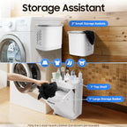 Movable Household Laundry Basket,2 Tier Laundry Hamper Basket Sorter with Wheels&Handle,Large Hand-Held Laundry Basket Clothes Storage Organizer for Bathrooms Bedrooms