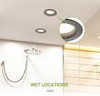 ASD 4 Inch Retrofit LED Recessed Lighting | Metal Trim Bronze 10W 849LM 120V 2700K-5000K Adjustable Ceiling Downlights | Triac Dimmable Wet Rated Room Can Lights, ETL Energy Star, 12 Pack