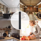 Metal Wall Mount Power Strip, Mountable Power Outlet with 6 AC Outlets, Aluminum Alloy Mount Power Socket with Switch, 10 FT SJT 3/C 14AWG Power Cord, 15A 125V 1875W (6AC) Black