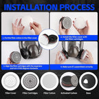 Full Face Gas Mask - Gas Masks Survival Nuclear and Chemical, Reusable Respirator Mask (6800+P-A-1)