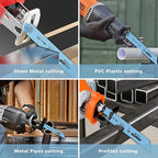 20 Pack 6 Inch 18 Tpi Reciprocating Saw Blades with 8% Cobalt for Longer Life and Faster Cutting Speed, Bi-Metal Sawzall Blades for Sheet Metal, Pipes, PVC Plastic, Profiles Cutting