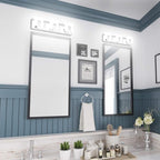 Aipsun 3 Lights Modern LED Vanity Light for Bathroom Frosted White Acrylic Chrome Up and Down Bathroom Wall Light Fixtures Over Mirror(White Light 6000K)