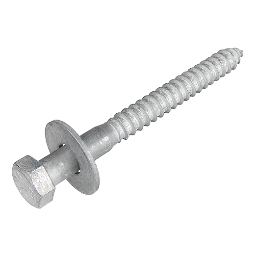 3/8 x 5 (50 Pack) Lag Screw Kit, 50 Screws and 50 washers, Hot Dip Galvanized, Meets ASME B18.2.1 Industrial/Commercial Grade by Makers Bolt