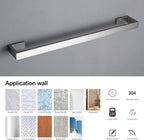 BAGNOLUX Brushed Nickel Bathroom Hardware Set 4 Pieces, Bath Towel Holder Set SUS304 Stainless Steel, Towel Racks Set for Wall Mount, Square Bathroom Accessories Set Towel Bar Heavy Duty