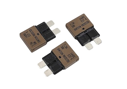 GLOSO Circuit Breakers E37 Auto (T1) Reset Low Profile ATC/ATO - (7.5A - 3 Pack)