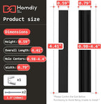 homdiy 10 Pack Adjustable Black Cabinet Pulls 1" to 4" (25-102mm) Adjustable Hole Distance Drawer Pulls