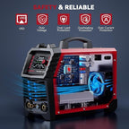 ARCCAPTAIN TIG Welder AC/DC 200Amp with Pulse, Aluminum TIG Welder 110V/220V TIG Welder with Square/Triangular Wave/Stick/MMA/Spot 7 in 1 MultiProcess Welding Machine