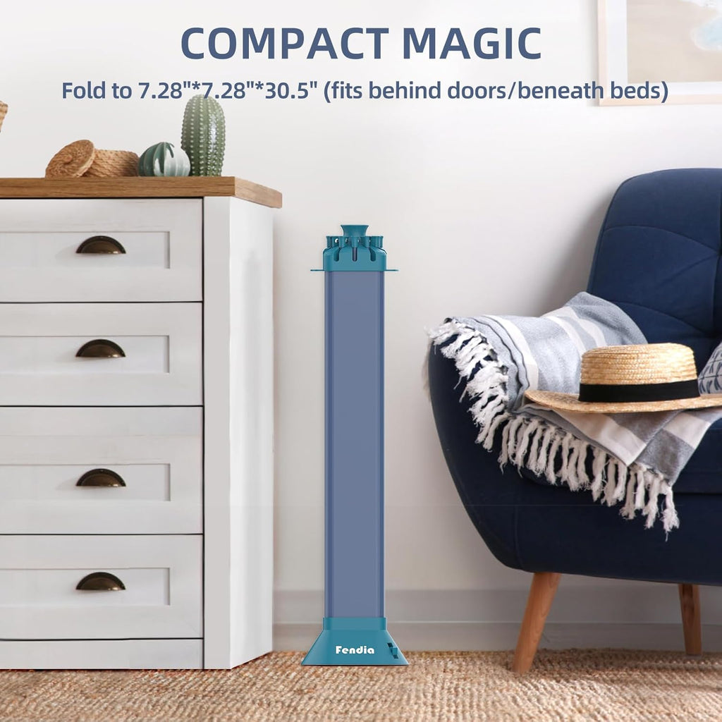 Clothes Drying Rack Foldable & Collapsible Drying Racks with 4-Leg Octopus Design, Large Capacity Space Saving Indoor Drying Rack for Bedroom,Balcony,Laundry for Indoor/Outdoor Use(Grey & Green)