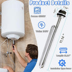 Upgraded 02582 4500W 240V Foldback Heating Elements Screw-in Low Watt Density ，Compatible with AO Smith、GE、Kenmore、Maytag、Whirlpool，Replace AP3695897 1084673 AH951994 EA951994 PS951994