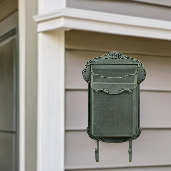 Special Lite Victoria Vertical Wall Mount Mailbox - Verde Green Aluminum Mailbox for Wall Mount - SVV-1013-VG