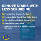 Zep Acidic Toilet Bowl Cleaner - 32 oz (Case of 4) - ZUATBC324 - Experience the Ultimate Cleaning Power with Our 2x Thicker Clinging Formula, Designed to Deliver a Professional-Quality Clean