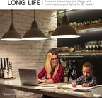 LUXRITE A19 LED Light Bulb 60W Equivalent, 3000K Soft White Dimmable, 800 Lumens, Standard LED Bulb 9W, E26 Base, Energy Star, Enclosed Fixture Rated, Perfect for Lamps and Home Lighting (4 Pack)