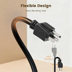 SURAIELEC Extension Cord with Multiple Outlets 3 FT, 2 Grounded Outlets 1-to-2 Splitter, 16 AWG Heavy Duty Power Cord for Kitchen & Living Room, Christmas Light, Waterproof SJTW, ETL Listed, 2 Pack