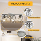 mavcadonf 3-Lights Bathroom Vanity Lights, Bathroom Light Fixtures Over Mirror, Brushed Nickel Vanity Light, Farmhouse Wall Lights with Clear Glass Shade, Bathroom Wall Lamp for Mirror Kitchen Bedroom
