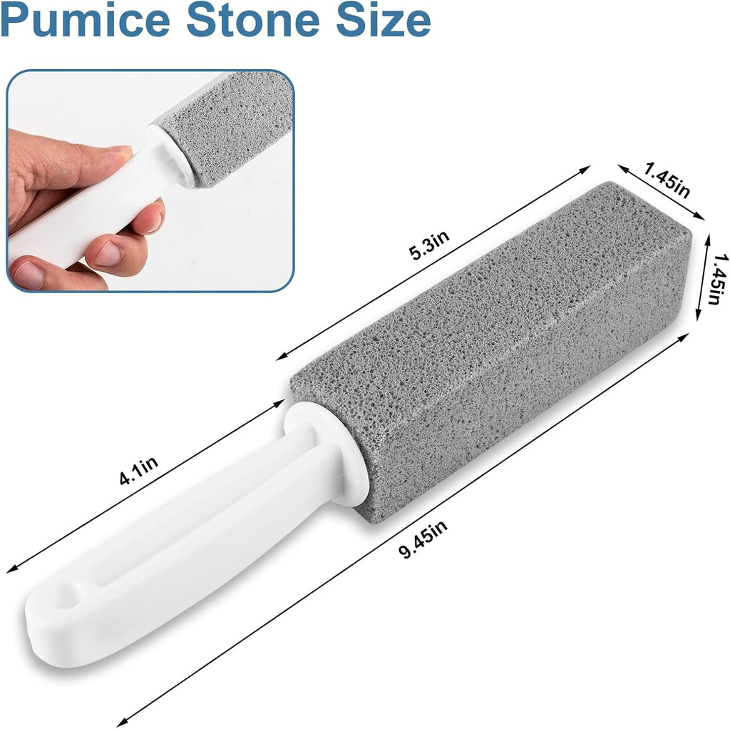 Toilet Pumice Stone With Handle, 5 Pack Pumice Stone Toilet Bowl Cleaner, Hard Water Toilets Ring Remover for Cleaning Toilets, Bathtubs, Stove, Grills, Swimming Pools, Sinks