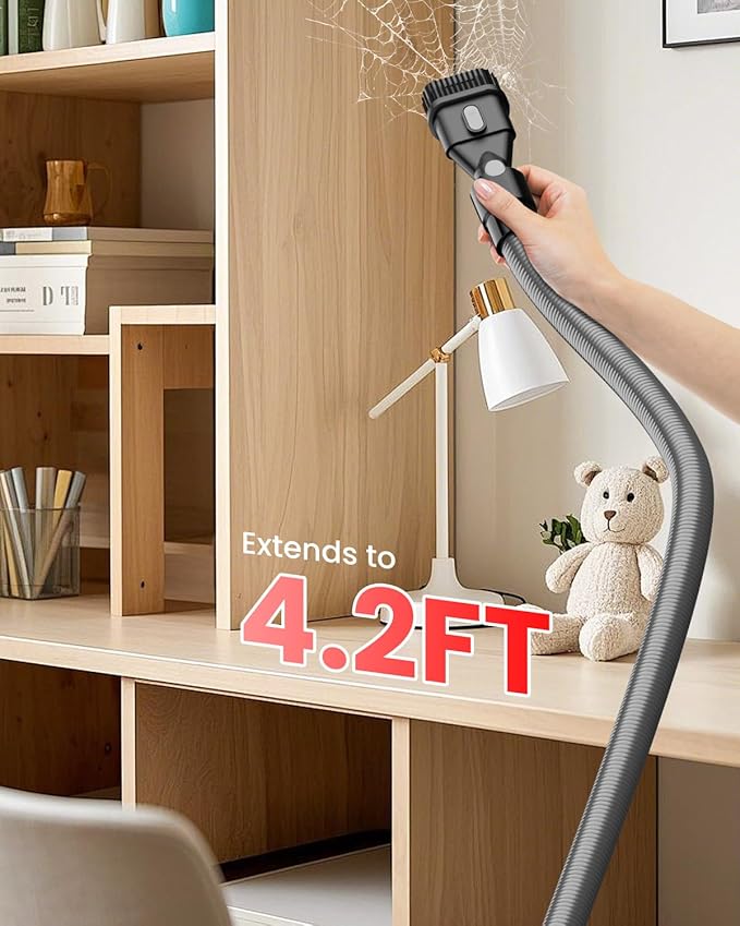 Cordless Vacuum Cleaner for Milwaukee M18 Battery, 7-in-1 Lightweight Stick Vacuum with HEPA Filter, 35KPA Suction, 350W Brushless Motor, 3 Modes for Floor, Carpet, Car(Battery Not Included)