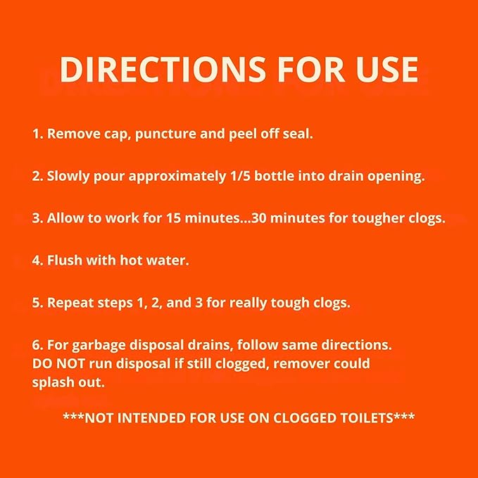 Amazon Basics Max Strength Drain Cleaner Hair Clog Remover Gel - Unclogs Hair and Grease, 80 Fl Oz