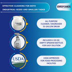 STARDUST Spill Products Starpower D355SP Industrial Degreaser, All Purpose Cleaner 55 Gallon Drum, Includes Empty 32-Ounce Labeled Sprayers for Easy Dilution, Efficient, Safe, Versatile - 4 Case