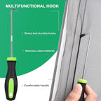 Screen Tool for Window Screen Replacement - Two Spline Roller (Steel and Nylon Bearing Roller), Spline Removal Hook, Two Sizes Screen Spline, Utility Knife, Tape Measure, Tooltriz