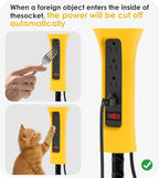 CCCEI Outdoor Power Strip Weatherproof with Stake, Waterproof Extension Cord with Multiple Outlets, Christmas Exterior Garden Decor, Yard, Camping, 4 Plugs, Surge Protector 15FT, Yellow.