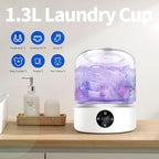 Underwear Washer, Portable Mini Washing Machine,Upgraded Mini Washings Machines,Type-C Rechargeable Cordless Washing-Machine, Laundry Cup for Bra, Underwear, Socks UV 1.5L