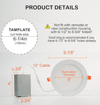 CLOUDY BAY [12 Pack] 6inch Smart WiFi LED Recessed Lighting,RGBCW Color Changing, Compatible with Alexa and Google Home Assistant, No Hub Required,15W 950LM, 2700K-6500K,CRI90+ Wet Location