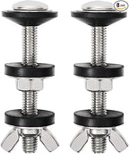 8PCS M8 Universal Toilet Tank to Bowl Bolts Kit, Heavy Duty Toilet Tank Bolts and Washers, 304 Stainless Steel Toilet Seat Bolts Kit, with Extra Long Nut Easy to Install (ΦM8, 8)