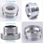 Faucet Diverter Valve with Aerator, 3-Way Diverter Valve for Hand Held Shower, Sink Faucet Splitter for Kitchen and Bathroom, with M22/M24/M26/F28/G1/2" Adapters