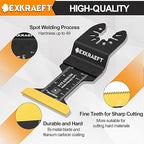 110 PCS Multitool Blades Oscillating Tool Blade, Universal Titanium Oscillating Saw Blades for Metal Nails, Wood and Plastic, Multi Tool Blades Kits Fit Dewalt Milwaukee Ryobi Rockwell Fein