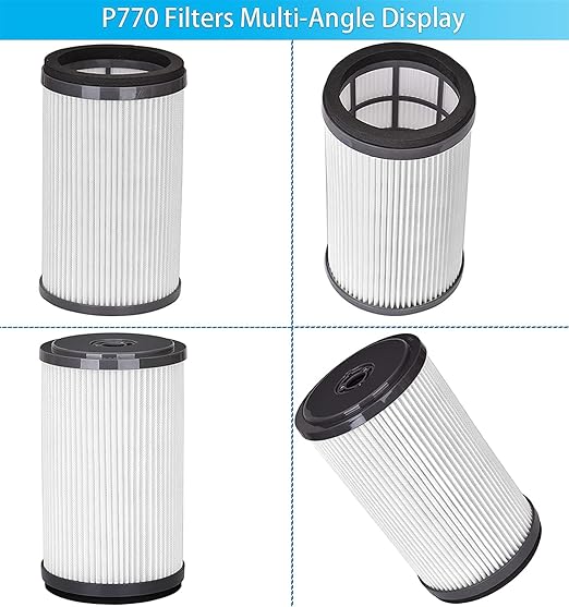 2 Pack Replacement Vacuum Filters for Ryobi P770 18V ONE+ Cordless Wet/Dry Vacuum Cleaner, Compatible with Filter # 313052002